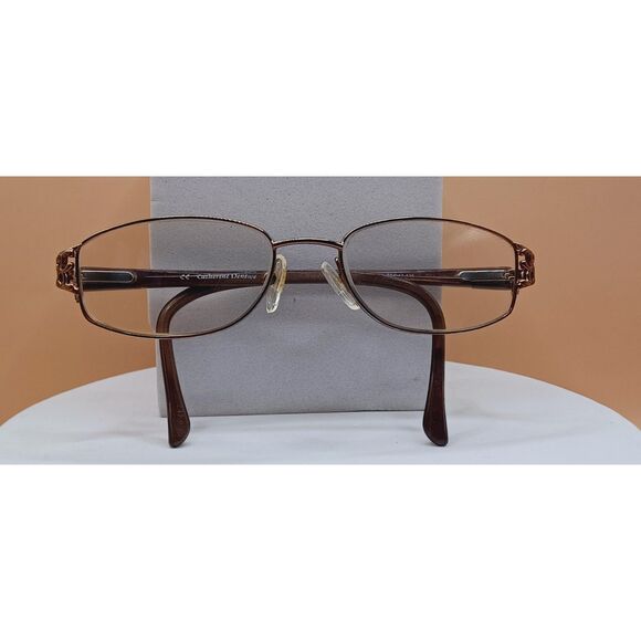 Catherine Deneuve Lunettes CD-268 Brown SBRN Metal Eyeglasses Frame 50-17-135 - Picture 7 of 12